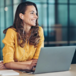 businesswoman with a laptop