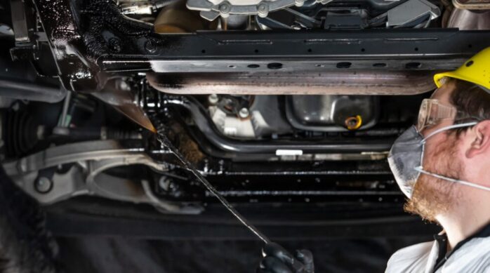 Coating is sprayed or brushed