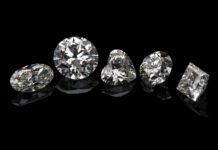 Different,Cuts,Of,Diamond,Isolated,On,Black,Background.