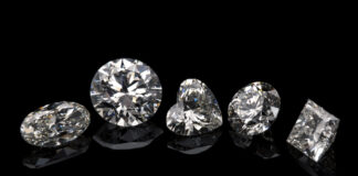 Different,Cuts,Of,Diamond,Isolated,On,Black,Background.