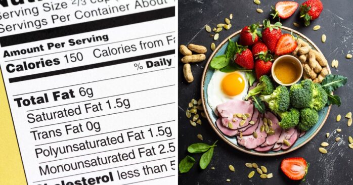 nutrition label for keto diet
