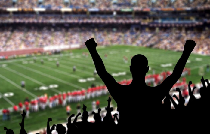 Sports Betting. Sports Fans in an Arena