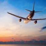 Plane taking off for a travel