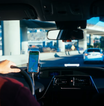 Man Driving a Car. Car Insurance in Texas