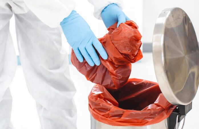 disposing of hand sanitizer