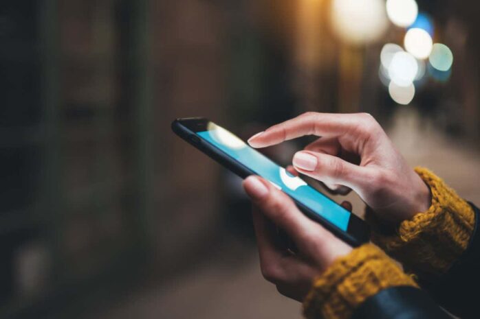 person using a phone